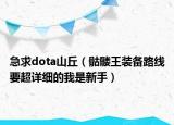 急求dota山丘（骷髅王装备路线要超详细的我是新手）