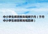 中小学生感恩教育视频于丹（于丹中小学生感恩教育观后感）