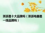 浙派是十大品牌吗（浙派电器是一线品牌吗）