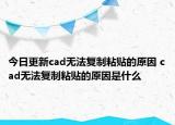 今日更新cad无法复制粘贴的原因 cad无法复制粘贴的原因是什么