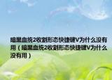 暗黑血统2收割形态快捷键V为什么没有用（暗黑血统2收割形态快捷键V为什么没有用）
