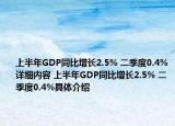 上半年GDP同比增长2.5% 二季度0.4%详细内容 上半年GDP同比增长2.5% 二季度0.4%具体介绍