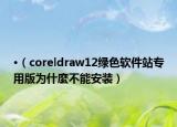 •（coreldraw12绿色软件站专用版为什麼不能安装）