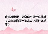 会当凌绝顶一览众山小是什么情感（会当凌绝顶一览众山小是什么地方）