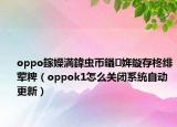 oppo鎵嬫満鍏虫帀鑷姩鏇存柊绯荤粺（oppok1怎么关闭系统自动更新）