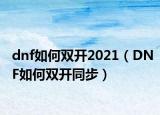 dnf如何双开2021（DNF如何双开同步）