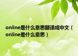 online是什么意思翻译成中文（online是什么意思）