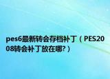 pes6最新转会存档补丁（PES2008转会补丁放在哪?）