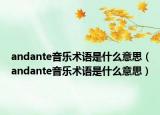 andante音乐术语是什么意思（andante音乐术语是什么意思）