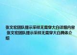 张文宏团队提示采样无需穿大白详细内容 张文宏团队提示采样无需穿大白具体介绍
