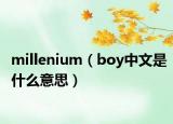 millenium（boy中文是什么意思）