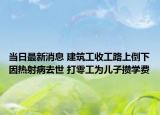 当日最新消息 建筑工收工路上倒下因热射病去世 打零工为儿子攒学费