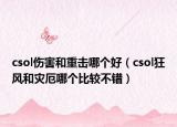 csol伤害和重击哪个好（csol狂风和灾厄哪个比较不错）