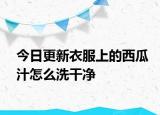 今日更新衣服上的西瓜汁怎么洗干净