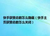 快手获赞总数怎么隐藏（快手主页获赞总数怎么关闭）