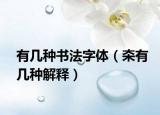 有几种书法字体（㚓有几种解释）
