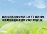 夏河和洛洛现在状况怎么样了（夏河和麦洛洛时间谁能给讲清楚了啊没看明白的）