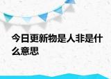 今日更新物是人非是什么意思