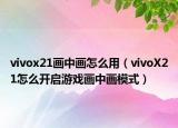 vivox21画中画怎么用（vivoX21怎么开启游戏画中画模式）