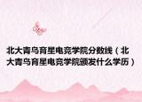 北大青鸟育星电竞学院分数线（北大青鸟育星电竞学院颁发什么学历）