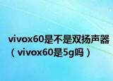 vivox60是不是双扬声器（vivox60是5g吗）