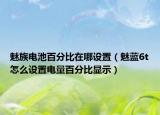 魅族电池百分比在哪设置（魅蓝6t怎么设置电量百分比显示）