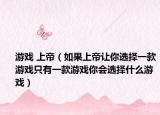 游戏 上帝（如果上帝让你选择一款游戏只有一款游戏你会选择什么游戏）
