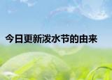今日更新泼水节的由来