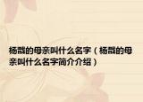 杨戬的母亲叫什么名字（杨戬的母亲叫什么名字简介介绍）