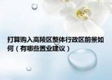 打算购入高陵区整体行政区前景如何（有哪些置业建议）
