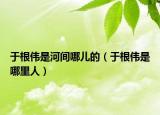 于根伟是河间哪儿的（于根伟是哪里人）