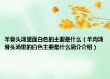 羊骨头汤里面白色的主要是什么（羊肉汤骨头汤里的白色主要是什么简介介绍）