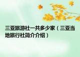 三亚旅游社一共多少家（三亚当地旅行社简介介绍）