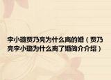李小璐贾乃亮为什么离的婚（贾乃亮李小璐为什么离了婚简介介绍）