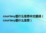 courtesy是什么意思中文翻译（courtesy是什么意思）