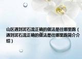 山区遇到泥石流正确的做法是往哪里跑（遇到泥石流正确的做法是往哪里跑简介介绍）