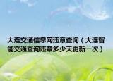 大连交通信息网违章查询（大连智能交通查询违章多少天更新一次）
