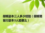 胡姬副本三人多少经验（胡姬琵琶行副本3人能做么）
