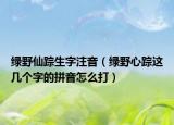 绿野仙踪生字注音（绿野心踪这几个字的拼音怎么打）