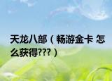 天龙八部（畅游金卡 怎么获得???）