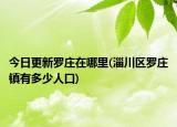 今日更新罗庄在哪里(淄川区罗庄镇有多少人口)