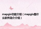 mapgis功能介绍（mapgis是什么软件简介介绍）