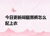 今日更新阔腿黑裤怎么配上衣