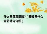 什么是屏幕漏液?（漏液是什么意思简介介绍）