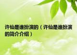 许仙是谁扮演的（许仙是谁扮演的简介介绍）
