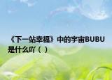 《下一站幸福》中的宇宙BUBU是什么吖（）