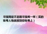 寻宝网是不是跟寻宝阁一样（买的账号人物直接到你账号上）