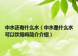 中水还有什么水（中水是什么水可以饮用吗简介介绍）