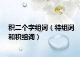 积二个字组词（特组词和积组词）