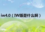 iw4.0（IW版是什么啊）